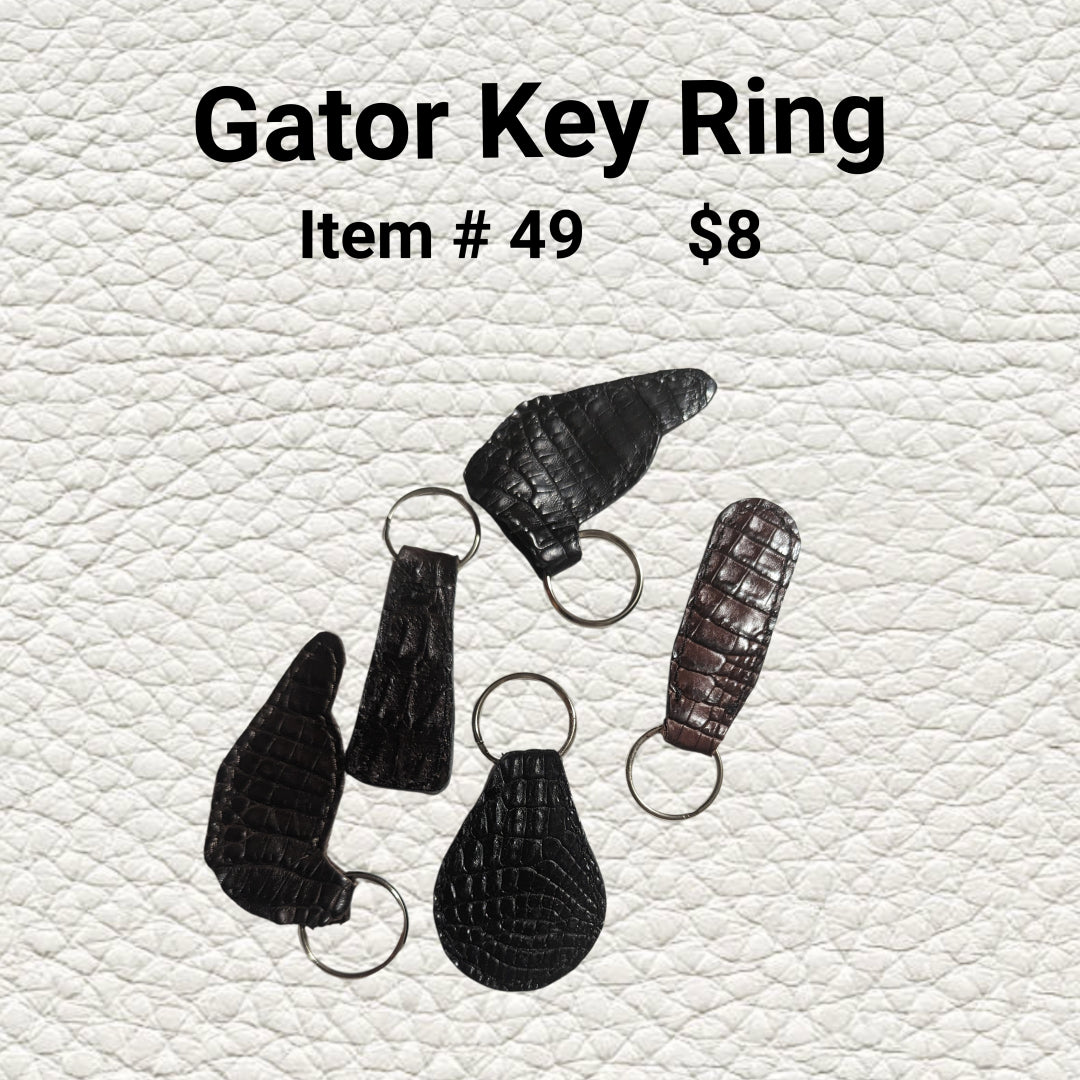 Gator Key Ring – Handcrafted Leather Keychain