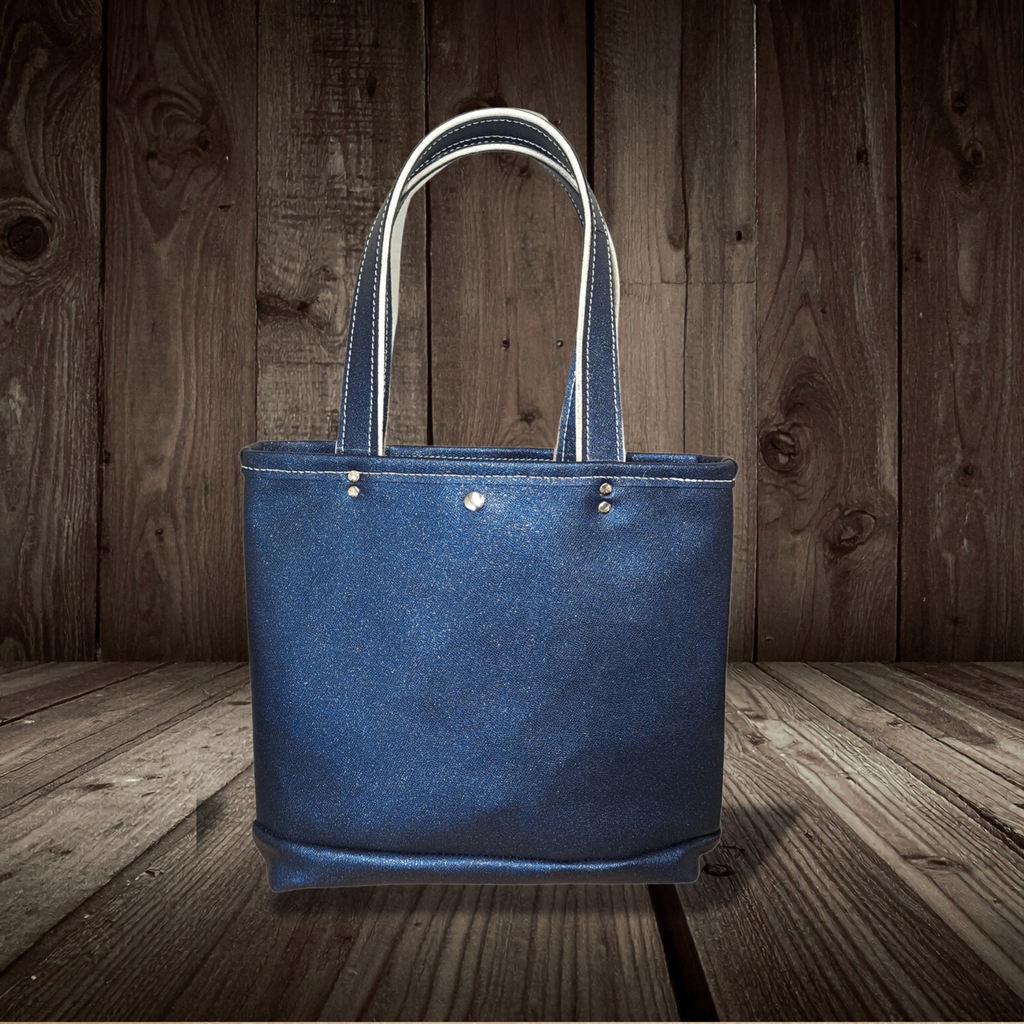 Butterfly Italian Leather Tote Bag with Pockets